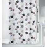 Spirella peva rideau de douche peva dido 180x200cm gris et marron