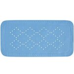 Spirella tapis fond de baignoire pvc alaska 71x36cm bleu bermuda