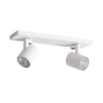 Spot a douille double en saillie orientable aluminium gylu a ampoule gu10 blanc
