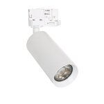 Spot a douille pour rail triphas� (3 allumages) quartz a ampoule gu10 blanc