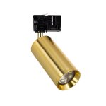 Spot a douille pour rail triphas� (3 allumages) quartz a ampoule gu10 dor�