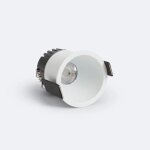 Spot downlight led 8w coupe � 52 mm mini deep 2700k noir blanc chaud