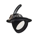 Spot downlight led orientable rond 24w 120lm / w noir lifud no flicker blanc neutre 3800k - 4200k