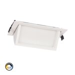 Spot downlight led rectangulaire orientable 24w 120 lm / w cct no flicker s�lectionnable (chaud - neutre ...