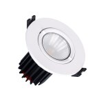 Spot downlight led rond 10w lifud coupe � 70 mm blanc chaud 55� 3000k