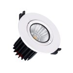 Spot downlight led rond 10w lifud coupe � 70 mm blanc neutre 38� 4000k