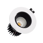 Spot downlight led rond 15w lifud coupe �75 mm blanc / noir blanc neutre 4000k