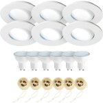 Spots encastrables - edo solutions - edo777860 - 5w6500k - 801038 - 6pak - lot 6x5, 5w gu10 - orientables ...