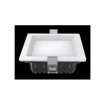 Spot encastrable led intego pro carr� 21w 1130lm 6x14x14 cm blanc 6400k coup� 12x12 cm