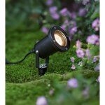 Spot ext�rieur en aluminium - 32 cm - t�te rotative - noir - ip 65