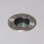 Spot ext�rieur rond inox encastrable au sol pour gu10 argent�