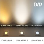 Spot fixe - a encastrer - culot gu5. 3 - blanc - fixo aric