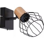 Spot lanka max. 1x20w e14 230v noir / bois