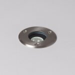 Spot led ext�rieur 3w inox encastrable au sol blanc chaud 3000k