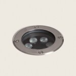 Spot led extérieur solide encastrable au sol inox 6w blanc chaud 3000k Spot led extérieur solide encastrable au sol inox 6w blanc chaud 3000k