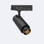 Spot led fasano cylindre 20w pour rail triphas� no flicker dimmable noir 4000k 170 mm