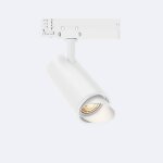 Spot led fasano cylindre biseau 30w pour rail triphas� no flicker dimmable blanc blanc chaud 2700k