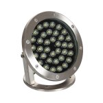Spot led fixation au sol 12v 36w submersible ip68 4000k blanc neutre