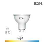 Spot led gu10 8w dicro?que ?quivalent ? 70w - blanc naturel 4000k