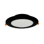 Spot de plafond led encastr� alexis 12w 1050lm cct rond noir ip20 horoz