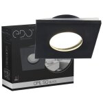 Spot de plafond opil sq noir �tanche ip44 encastrable carr� edo