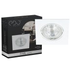 Spot de plafond r�glable � encastrer paril white ip20 carr� blanc edo777319 edo