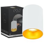 Spot de plafond en saillie zama white gold gu10 rond blanc + or ip20 edo