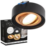 Spot de plafond encastrable - skand - 1 mini - noir - ip20 - gu10 - led