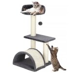 Arbre a chat - springos� - 67 cm - poteaux en sisal - plateformes - balle suspendue