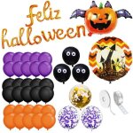 D�coration d'halloween - springos - ballons multicolores - 60 pi�ces - latex - th�me halloween