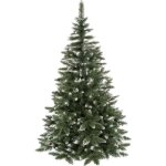 Sapin de no�l artificiel - springos - 250 cm - neige artificielle - vrais c�nes - pvc