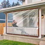 Spwa - bche transparente avec ?illets, 1 x 3 m, transparente, pour extrieur, rsistante aux intempries, ...