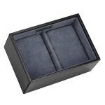 Stackers uk. boite a montre. v�gan, simili cuir. gris, uni.