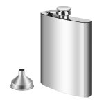 Intirilife flasque pratique en acier inoxydable flacon d'eau - de - vie de boisson en argent avec une ...