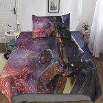 Star wars housse de couette en duvet imprim�� d avec taie d'oreiller, literie avec fermeture ��clair, ...
