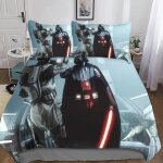 Star wars housse de couette en duvet imprim�� d avec taie d'oreiller, literie avec fermeture ��clair, ...