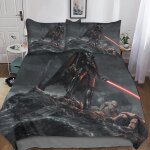 Star wars housse de couette d imprim��e literie microfibre the mandalorian couette housse avec fermeture ...