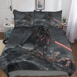 Star wars housse de couette avec taies d'oreiller d imprim�� literie en microfibre, the mandalorian housse ...