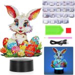 Starnearby lampe de chevet led p�ques diy lapin peinture diamant