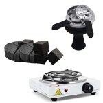 Starter pack chicha avec syst�me chauffe charbon + charbons coco + foyer silicone + plaque allume charbon ...