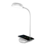 Station de charge sans fil qi 15w avec lampe de table 4000k bigben argent