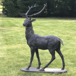 Statue cerf fonte 156cm