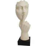 Sculpture - statue design - abstraite - r�sine - 35 cm - blanc
