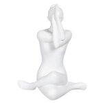 Statuette yogini en r�sine blanche 24 cm