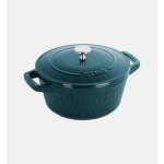 Staub - cocotte ø20 cm - twister fonte - bleu la mer - bleu Staub - cocotte ø20 cm - twister fonte - bleu la mer - bleu