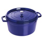 Staub cocotte ronde 30 cm bleu intense