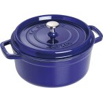 Staub cocotte ronde avec panier vapeur 26 cm bleu intense