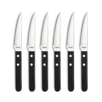 Steak pizza noir - coffret de 6 couteaux steak - taille unique