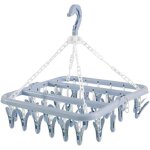 Steelfever cintre pliant 32 pinces bleu