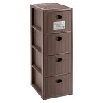 Stefanplast commode elegance slim 4 tiroirs colonne panier � linge porte - documents archive plastique ...